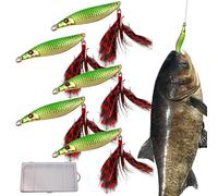 Swimbait Fishing Lures - 5 pièces Metal Sinking Move Sequin,Bass Lure | Pour Lake River Saltwater Freshwater Men Beginners Professionals