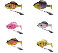 Swimbait Fishing Lures for Trout,Hidden Ultra-Sharp Hook in The Top Fin Realistic, Sinking Move for More Bites,Multiple Pre Rigged Jig Head Soft Fishinglures (6B)