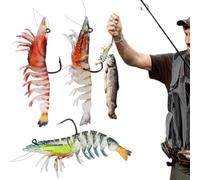 Swimbait, leurres d'eau salée - Lot de 3 crevettes de crabes chantantes de Swimbait, kit innovant de gréement d'eau salée, cigognes de bar, leurre animé pour l
