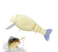Swimbaits De - 12.4 Centimètres Leurre Brut Non Peint,Lure Souple Avec Corps À 3 Sections,Pour Débutants Lac Étain Ruisseau Côtier En Plein Air