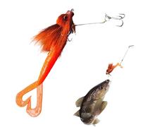 Swimbaits pour la pêche à la perche - Poisson en caoutchouc de 22 cm avec plusieurs maillons - Réaliste, précis et durable - Leurre artificiel avec design de cheveux et œil 3D pour perche, truite