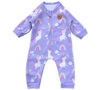 Swimbubs Baby Swim Warm Suit Garçons Combinaison Polaire Doublée Filles UV UPF50 Maillot de Bain Protection Solaire (12-24 Mois, Licorne Violette)