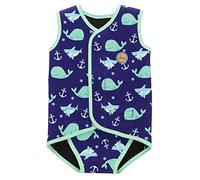 Swimbubs Serviette de Bain Bébé Combinaison Bébé Combinaison Garçons Combinaison Chaude Filles UV UPF50 Maillot De Bain (18-30 Mois, Baleine Bleue)