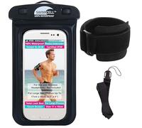 SwimCell Brassard Téléphone Sport Course Étanche Running. Pochette Natation Course Marche. Convient Téléphones Jusqu'à 17 cm. iPhone 11-13 Samsung Galaxy S Android. Grande -Noir