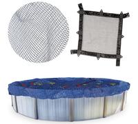 SWIMLINE HYDROTOOLS - Filet à Feuilles d'hiver Robuste pour piscines Hors Sol | pour piscines ovales de 4,6 x 9,1 m | Taille du Filet de 45,7 x 10 m | Noir | Treuil et câble Inclus | CO91530