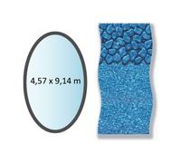 Swimline - Liner boulder forme ovale 4,57x9,14m pour piscine hors sol li1530sbo