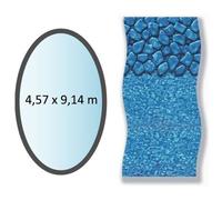 Swimline - Liner boulder forme ovale 4,57x9,14m pour piscine hors sol li1530sbo