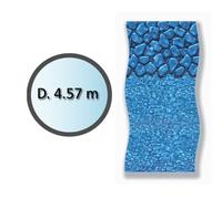 Liner boulder forme ronde d.4.57m pour piscine hors sol Swimline li1548sbo bleu G