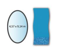 Swimline - liner swirl forme ovale 4,57x9,14m pour piscine hors sol - li1530sb
