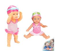Swimming Baby Doll, 2025 New Waterproof Swimming Baby Doll, Cute Realistic Waterproof Baby for Pool Bathtub, with Detachable Suit (2Pcs Mix)