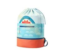 Swimming Bags for Kids,Dry Wet Separate Beach Backpack - Waterproof Swimming Backpack with Drawstring Shoe Compartment,for Beach Gym Travel Camping Summer Vacation School Lake Boat Backyard Park