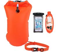 Swimming Buoy,20l Dry Bag,Tow Float With Mobile Phone Pocket,High Visibility Inflatable Dry Bag For Water Sports,Triathletes,Kayakers And