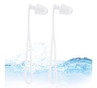 Swimming Earplugs, Adults Silicone Swim Ear Plugs, 3.82x0.98 Inches Waterproof Reusable & Hearing Protection, 1 Pair with Lanyard for Shower, Pools, Diving, Surfing, and Kayaking