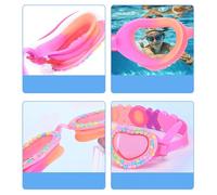 Swimming Goggles for Kids - Portable Diving Goggles, Anti Fog Eye Protection, Adjustable Strap with Comfortable Fit, Swimming Equipment Set Lightweight, Nose Clip and Ear Plug Included for Pool Fun