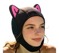 Swimming Head Cover | Cute Cat Ear Design Freediving Head Cover - Flexible Diving Hood - Technical Professional Cold Water All Seasons Recreational Kayaking Swimming Surfing Sailing Canoeing