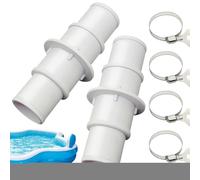 Swimming Pool Adapter, Hose Connector Set, compact with 2 Pieces 1.25 Inches, Leak Proof Pool Fitting for Filter System, Connection, Beach House, Hotel, Dorms, Home, Apartments, Garden, Backyard,