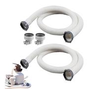 Swimming Pool Hose, 2-Piece Flexible PVC Filter Connecting Pipe, Durable Replacement for Inground Pool Drain and Saltwater Filtration Systems