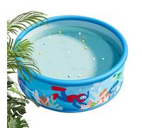Swimming Pool Set, Backyard Round Pond, 48.03 x 17.72in, Thickened PVC Structure, Portable Foldable Bath Design, Outdoor Yard Water Setup, Adults Children Kids Use, Summer Activity Relaxation