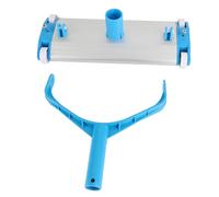 Swimming Pool Vacuum Head Flexible Sturdy Manual Pool Cleaner Accessories for All Types Pools Spas Aluminum Alloy Handle Included (48,3 cm / 19 Pouces)