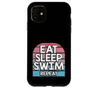 Swimming Team Eat Sleep Swim Repeat Swimmer Coque pour iPhone 11