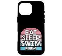 Swimming Team Eat Sleep Swim Repeat Swimmer Coque pour iPhone 16 Pro Max