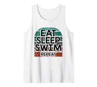 Swimming Team Eat Sleep Swim Repeat Swimmer Débardeur