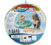 Swimways Spring Float Bébé + Chapeau De Bain Anti-Uv Bleu