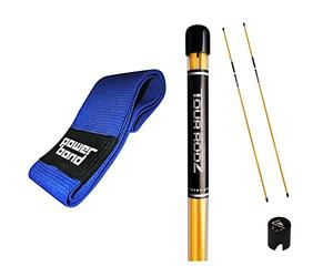 Swing Caddie Golf Moniteur DE Lancement SC200+ & Men'sPractice Aid Tour Rodz Golf Alignment Sticks Yellow (Bâtons D'Alignement pour Le Golf)