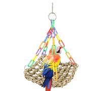 Swing de la Cage du Perroquet, Jouets d'oiseaux Hamac | Lit Swing à Corde tissée | Lounger du Perroquet, Jouets à Mastication colorés, Accessoires d'oiseaux en Cage pour Les perruches