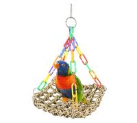 Swing de la Cage du Perroquet, Jouets d'oiseaux Hamac | Tiveau de Corde tissée Mate DE COURABLE - Accessoires d'oiseaux à Cage, Tampon d'escalade, Jouets à Mastication colorés pour Perruche