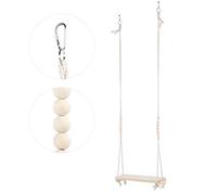 Swing de Poulet, Accessoire de Sécurité pour Volaille, Perch Toys, Appareil de Mordillement, Bar de Repos, Accessoire pour Poulets, Pintades, Coqs, Poussins, 15.6x2.8x42.9in