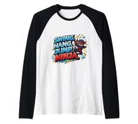 Swing Hang Jump Ninja Boys Kids Play Playground Training Manche Raglan
