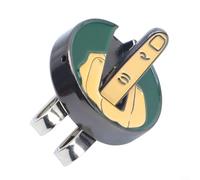 Swing in Style Funny Middle Finger Graphic Magnétisé Golf Cap Accessoires Set (Vert)