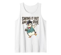 Swing It Out and Jive Lover Vibes Dancing Penguin Dance Club Débardeur