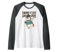 Swing It Out and Jive Lover Vibes Dancing Penguin Dance Club Manche Raglan