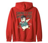 Swing It Out and Jive Lover Vibes Dancing Penguin Dance Club Sweat à Capuche