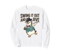 Swing It Out and Jive Lover Vibes Dancing Penguin Dance Club Sweatshirt