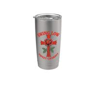 Swing Low Sweet Chariot Croix et Rose Gobelet isotherme en acier inoxydable double paroi
