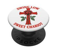 Swing Low Sweet Chariot Croix et Rose PopSockets PopGrip Adhésif