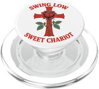 Swing Low Sweet Chariot Croix et Rose PopSockets PopGrip pour MagSafe