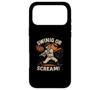 Swing Or Scream Funny Skeleton Baseball Halloween Coque pour iPhone 17 Pro Max
