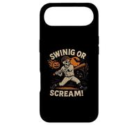 Swing Or Scream Funny Skeleton Baseball Halloween Coque pour iPhone Air