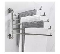Swing Out 5-Arms Towel Holder Thicken Towel Racks for Bathroom Kitchen Bath Towel Bar Swivel Hanger Wall Mounted Drying Rack Rustproof Solid Aluminium Towel Hanger Space Saving Storage Organiz