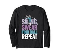 Swing Swear Find Dad Golf Best Dad Par Funny Par Golfing Manche Longue
