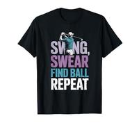 Swing Swear Find Dad Golf Best Dad Par Funny Par Golfing T-Shirt
