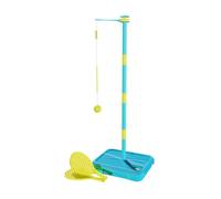 Swingball Early Fun - Jeu Swingball Tout Terrain avec Raquettes Légères et Balle Mousse - Tête Spirale Anti-Emmêlement - Socle Stable et Boîte de Rangement - Dès 3 Ans, Bleu
