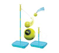 Swingball Set Multiplay 3 en 1 Toute Surface - Jeu Swingball Balle Mousse, Ballon Football Gonflable, Raquettes Enfant - Base Stable, Dès 4 Ans
