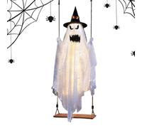 Swinging Light-Up Ghost - PVC Poles, Flexible Height Adjustment, Gl | Cute Outdoor Ghost Tree Ornaments Ghost Decorations Outdoor Swinging Ligh Indoor Yard Lawn Fence Porch Tree Wall Window Party