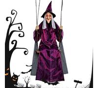 Swinging Witch | 1.8m Life Size Outdoor Haunted House Props | Halloween Han