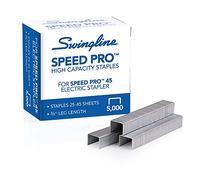 Swingline Agrafes, très résistantes, longueur de 9,5 mm, capacité de 25 à 45 feuilles, 210/bande, 5000/boîte, 1 paquet, Speed Pro (35465)